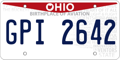 OH license plate GPI2642