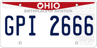 OH license plate GPI2666