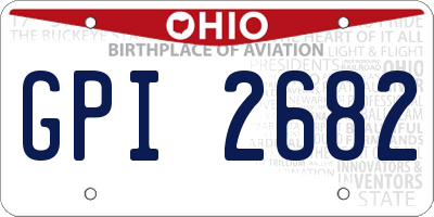 OH license plate GPI2682