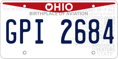 OH license plate GPI2684