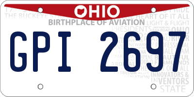 OH license plate GPI2697