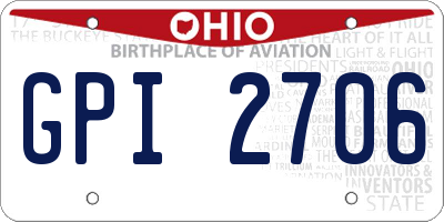 OH license plate GPI2706