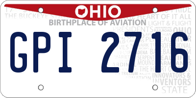 OH license plate GPI2716