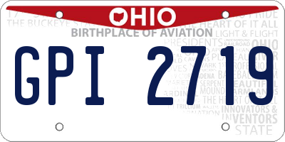 OH license plate GPI2719