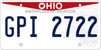 OH license plate GPI2722