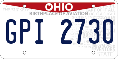 OH license plate GPI2730
