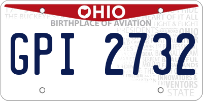 OH license plate GPI2732
