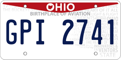 OH license plate GPI2741