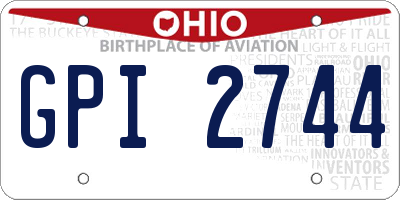OH license plate GPI2744