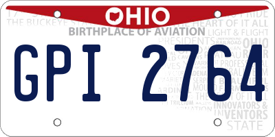 OH license plate GPI2764