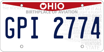 OH license plate GPI2774