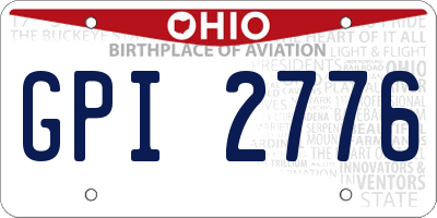 OH license plate GPI2776