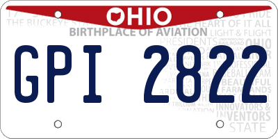 OH license plate GPI2822