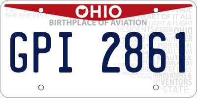 OH license plate GPI2861