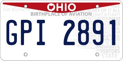 OH license plate GPI2891