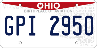 OH license plate GPI2950