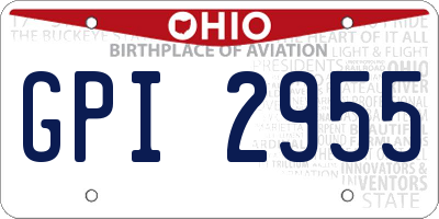 OH license plate GPI2955