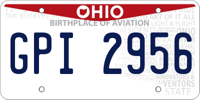 OH license plate GPI2956