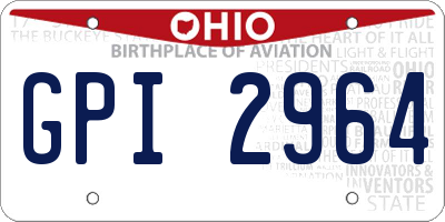 OH license plate GPI2964