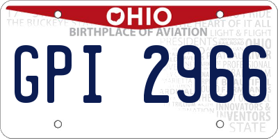OH license plate GPI2966