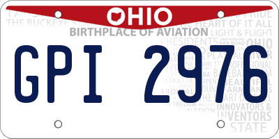 OH license plate GPI2976