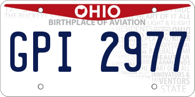 OH license plate GPI2977