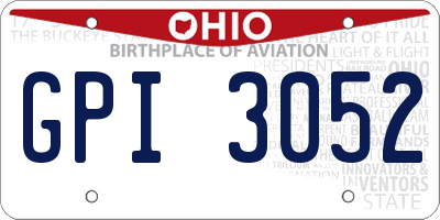 OH license plate GPI3052