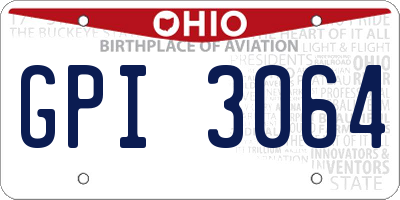 OH license plate GPI3064