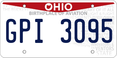 OH license plate GPI3095
