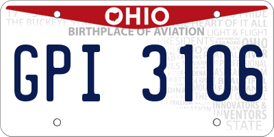 OH license plate GPI3106