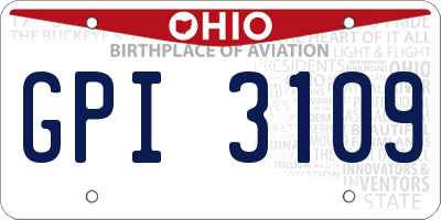 OH license plate GPI3109