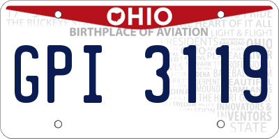 OH license plate GPI3119