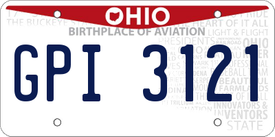 OH license plate GPI3121