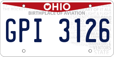 OH license plate GPI3126