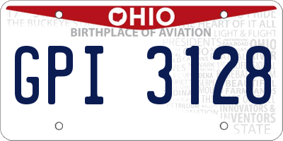 OH license plate GPI3128