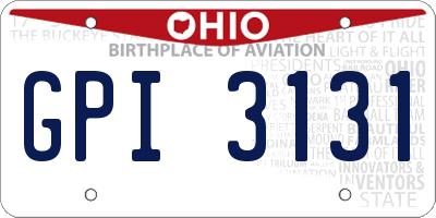 OH license plate GPI3131