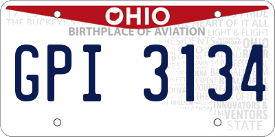 OH license plate GPI3134