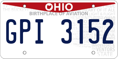 OH license plate GPI3152