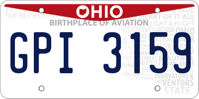 OH license plate GPI3159