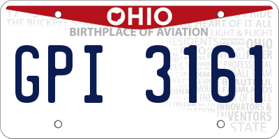 OH license plate GPI3161