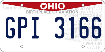 OH license plate GPI3166