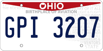 OH license plate GPI3207