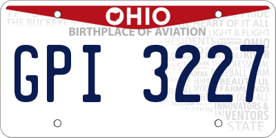 OH license plate GPI3227