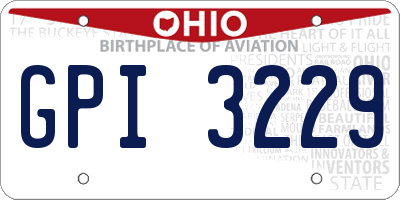 OH license plate GPI3229