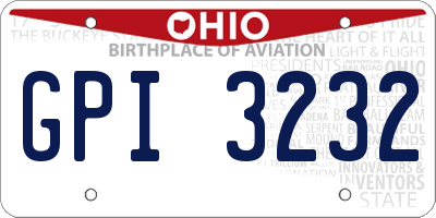 OH license plate GPI3232