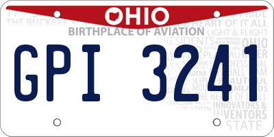 OH license plate GPI3241