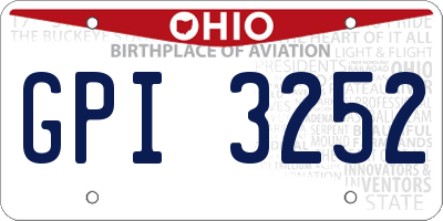 OH license plate GPI3252