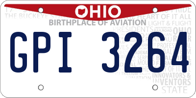 OH license plate GPI3264