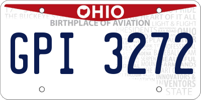 OH license plate GPI3272