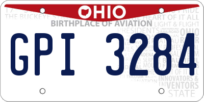 OH license plate GPI3284